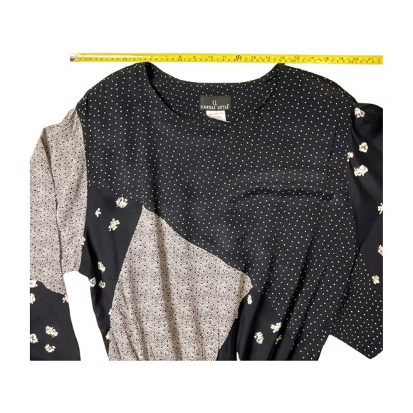 Carole Little Patchwork Geometric Midi dress with Shoulder Pads Size 14 - Picture 9 of 12